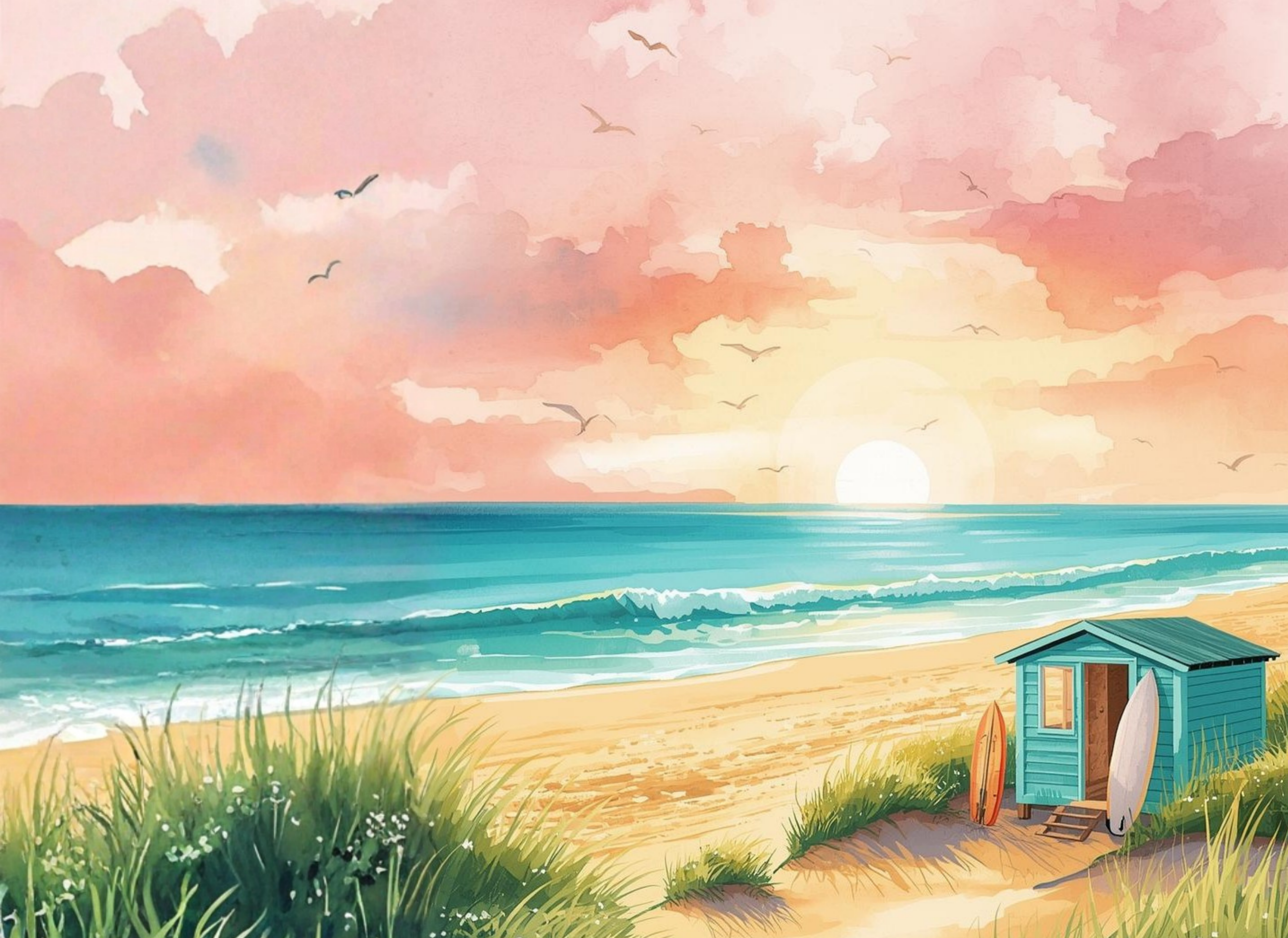 Im Hintergrund rauscht das Meer